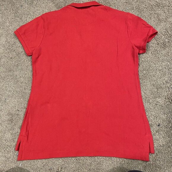 Polo Ralph Lauren Big Pony Red Shirt Men's Custom Fit Mesh USA Sz Small - Picture 3 of 3